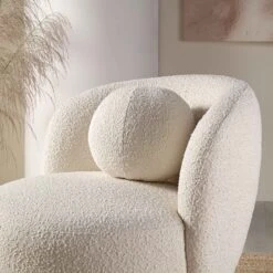 Amboise Armchair With Ball Cushion, Ecru Boucle -Daals Store XRSF 2183 ERCU BOU 1ST scene6
