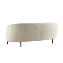 Amboise 3-Seater Curved Sofa With Ball Cushions, Ecru Boucle -Daals Store XRSF 2183 ERCU BOU 3ST WB7