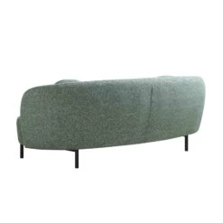 Amboise 3-Seater Curved Sofa With Ball Cushions, Spruce Green Textured Fabric 25 Amboise 3-Seater Curved Sofa With Ball Cushions, Spruce Green Textured Fabric -Daals Store XRSF 2183 GREEN BOU 3ST WB6