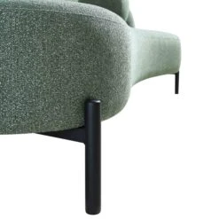 Amboise 3-Seater Curved Sofa With Ball Cushions, Spruce Green Textured Fabric 28 Amboise 3-Seater Curved Sofa With Ball Cushions, Spruce Green Textured Fabric -Daals Store XRSF 2183 GREEN BOU 3ST detail3