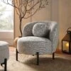 Amboise Armchair With Ball Cushion, Mist Grey Boucle -Daals Store XRSF 2183 GREY BOU 1ST main