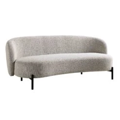 Amboise 3-Seater Curved Sofa With Ball Cushions, Mist Grey Boucle 20 Amboise 3-Seater Curved Sofa With Ball Cushions, Mist Grey Boucle -Daals Store XRSF 2183 GREY BOU 3ST WB2