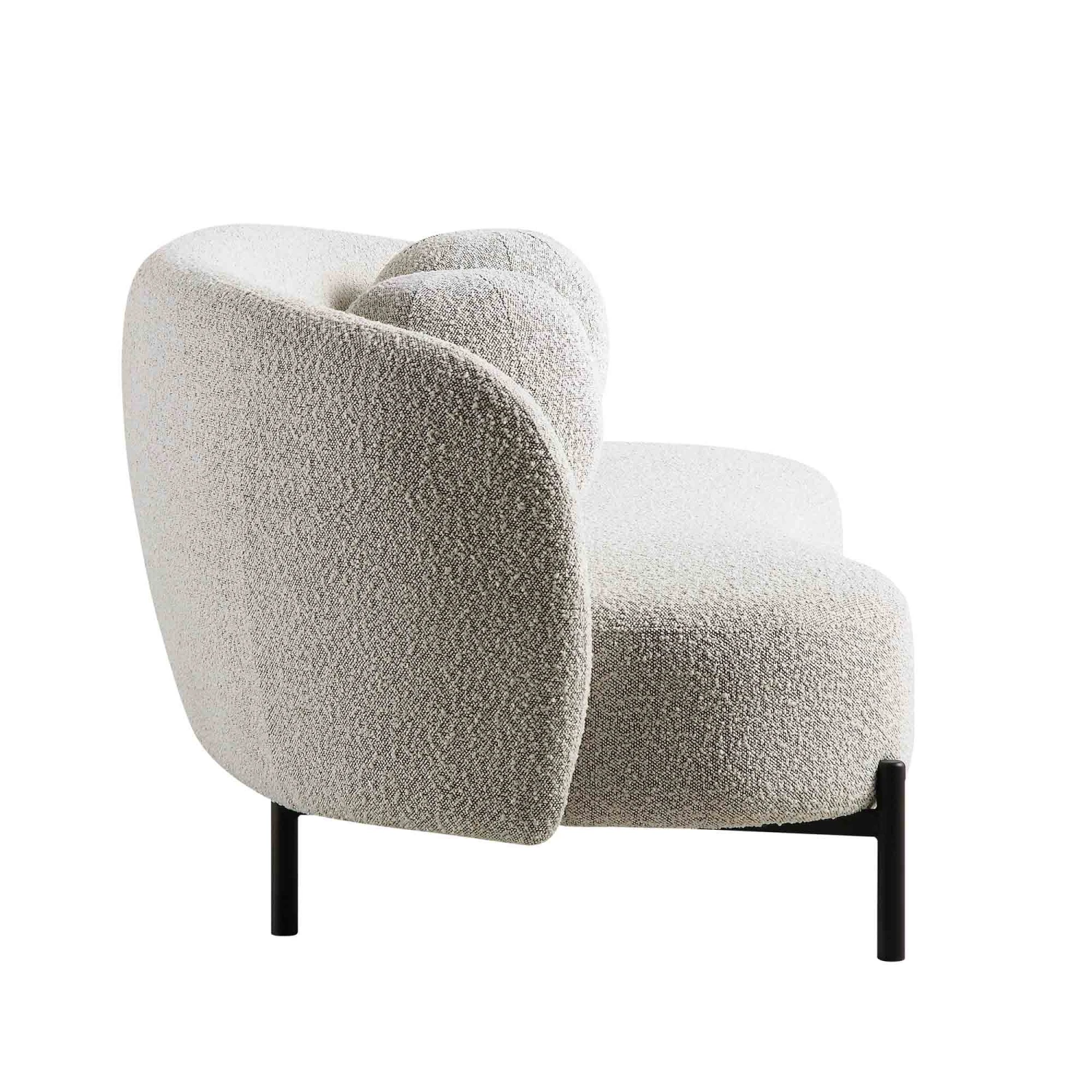 Amboise 3-Seater Curved Sofa With Ball Cushions, Mist Grey Boucle 10 Amboise 3-Seater Curved Sofa With Ball Cushions, Mist Grey Boucle - Image 10