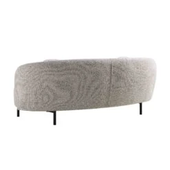 Amboise 3-Seater Curved Sofa With Ball Cushions, Mist Grey Boucle 25 Amboise 3-Seater Curved Sofa With Ball Cushions, Mist Grey Boucle -Daals Store XRSF 2183 GREY BOU 3ST WB6