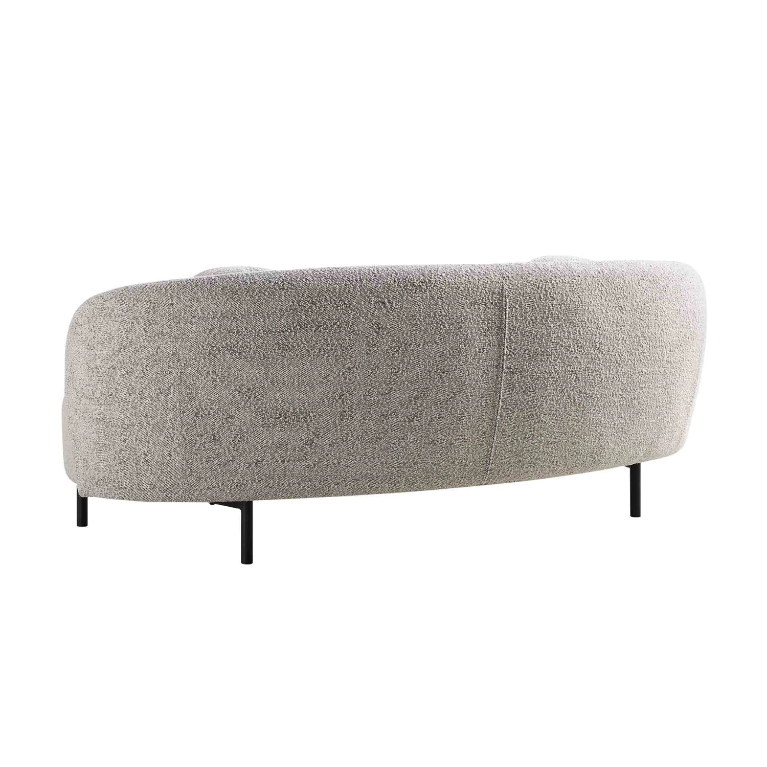 Amboise 3-Seater Curved Sofa With Ball Cushions, Mist Grey Boucle 11 Amboise 3-Seater Curved Sofa With Ball Cushions, Mist Grey Boucle - Image 11