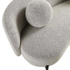 Amboise 3-Seater Curved Sofa With Ball Cushions, Mist Grey Boucle 26 Amboise 3-Seater Curved Sofa With Ball Cushions, Mist Grey Boucle -Daals Store XRSF 2183 GREY BOU 3ST detail1