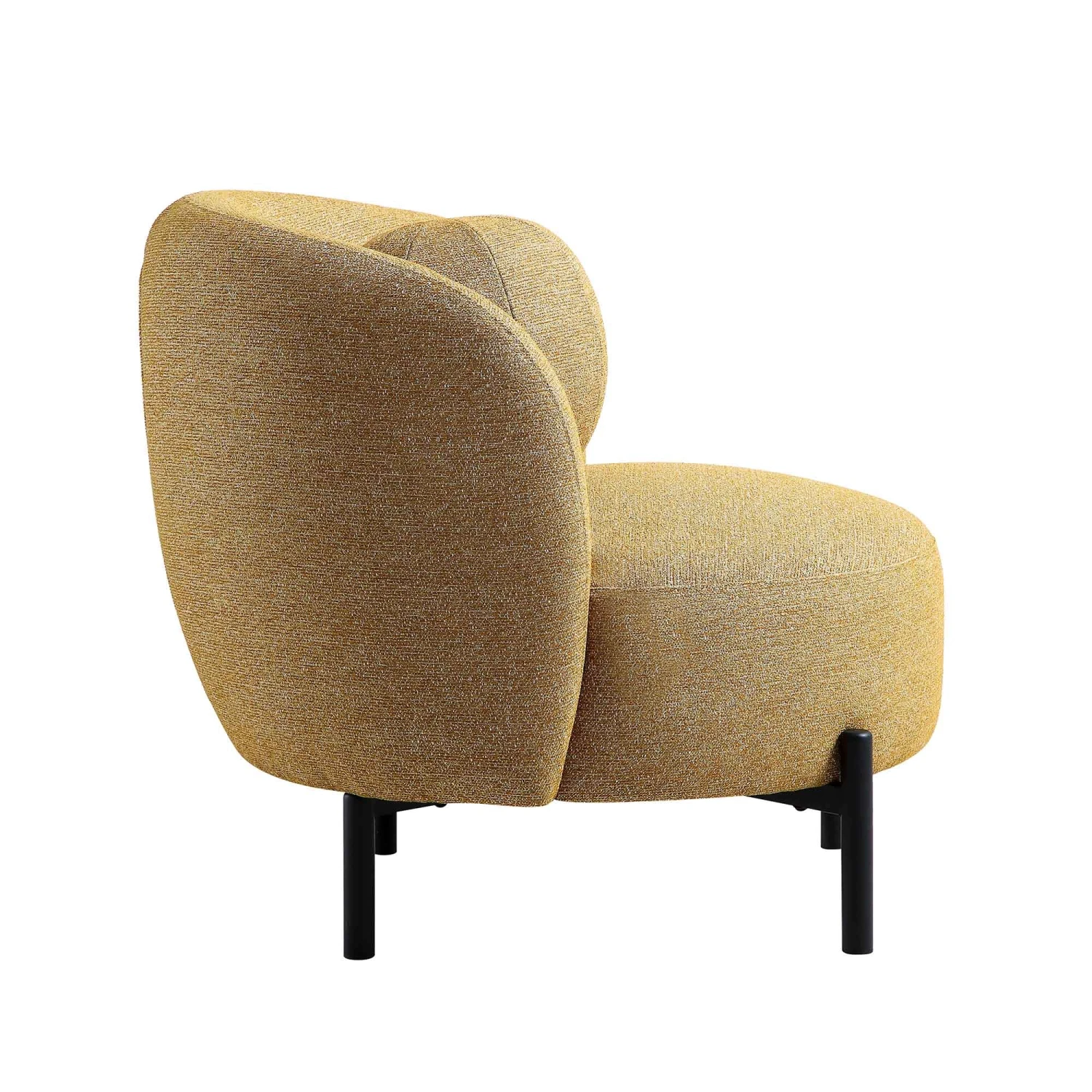 Amboise Armchair With Ball Cushion, Marigold Textured Fabric 10 Amboise Armchair With Ball Cushion, Marigold Textured Fabric - Image 10