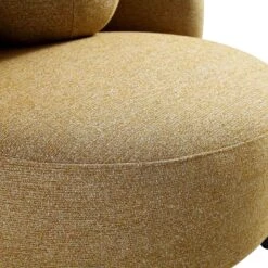 Amboise Armchair With Ball Cushion, Marigold Textured Fabric 27 Amboise Armchair With Ball Cushion, Marigold Textured Fabric -Daals Store XRSF 2183 YELLOW BOU 1ST detail2