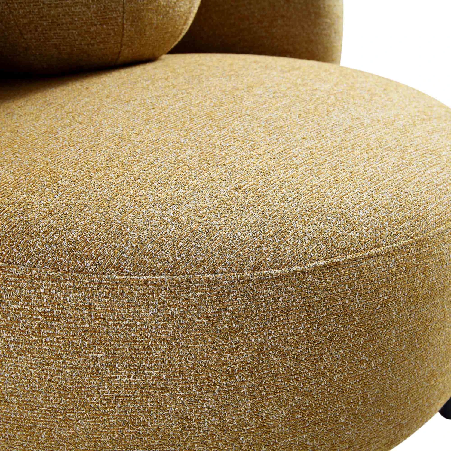 Amboise Armchair With Ball Cushion, Marigold Textured Fabric 13 Amboise Armchair With Ball Cushion, Marigold Textured Fabric - Image 13