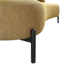 Amboise 3-Seater Curved Sofa With Ball Cushions, Marigold Textured Fabric 28 Amboise 3-Seater Curved Sofa With Ball Cushions, Marigold Textured Fabric -Daals Store XRSF 2183 YELLOW BOU 3ST detail3