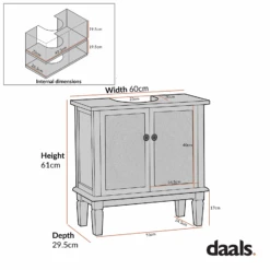 Chantilly Mid Grey Carved Bathroom Undersink Unit 25 Chantilly Mid Grey Carved Bathroom Undersink Unit -Daals Store XXBAC 057 CHART 1