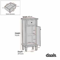 Chantilly Mid Grey Carved Bathroom Cupboard -Daals Store XXBAC 059 CHART