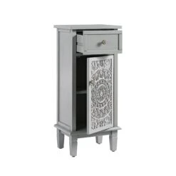 Chantilly Mid Grey Carved Bathroom Cupboard -Daals Store XXBAC 059 GREY WB3