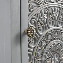 Chantilly Mid Grey Carved Bathroom Cupboard -Daals Store XXBAC 059 GREY detail3