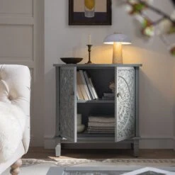 Chantilly Mid Grey Carved Small Sideboard -Daals Store XXCAB 017 GREY scene2