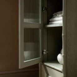 Elstowe Faux Bamboo And Fluted Glass 1-Door Cabinet, Sage Green 23 Elstowe Faux Bamboo And Fluted Glass 1-Door Cabinet, Sage Green -Daals Store XXCAB 067 GREEN scene6