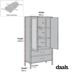 Elstowe Faux Bamboo And Fluted Glass 2-Door Cabinet, Sage Green 26 Elstowe Faux Bamboo And Fluted Glass 2-Door Cabinet, Sage Green -Daals Store XXCAB 069 CHART 3