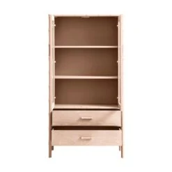 Elstowe Faux Bamboo And Fluted Glass 2-Door Cabinet, Nude Pink 29 Elstowe Faux Bamboo And Fluted Glass 2-Door Cabinet, Nude Pink -Daals Store XXCAB 069 NUDE WB4
