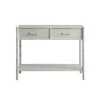 Elstowe Faux Bamboo 2-Drawer Console Table, Shaded White -Daals Store XXCN 063 BEIGE WB1