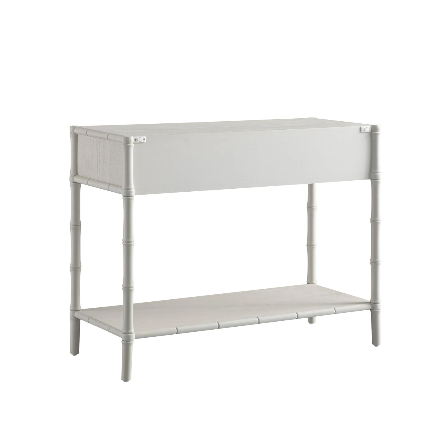 Elstowe Faux Bamboo 2-Drawer Console Table, Shaded White 6 Elstowe Faux Bamboo 2-Drawer Console Table, Shaded White - Image 6