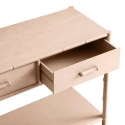Elstowe Faux Bamboo 2-Drawer Console Table, Nude Pink -Daals Store XXCN 063 NUDE detail2