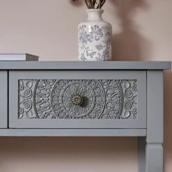 Chantilly Mid Grey Carved Console/ Dressing Table -Daals Store XXCNS 013 GREY scene4