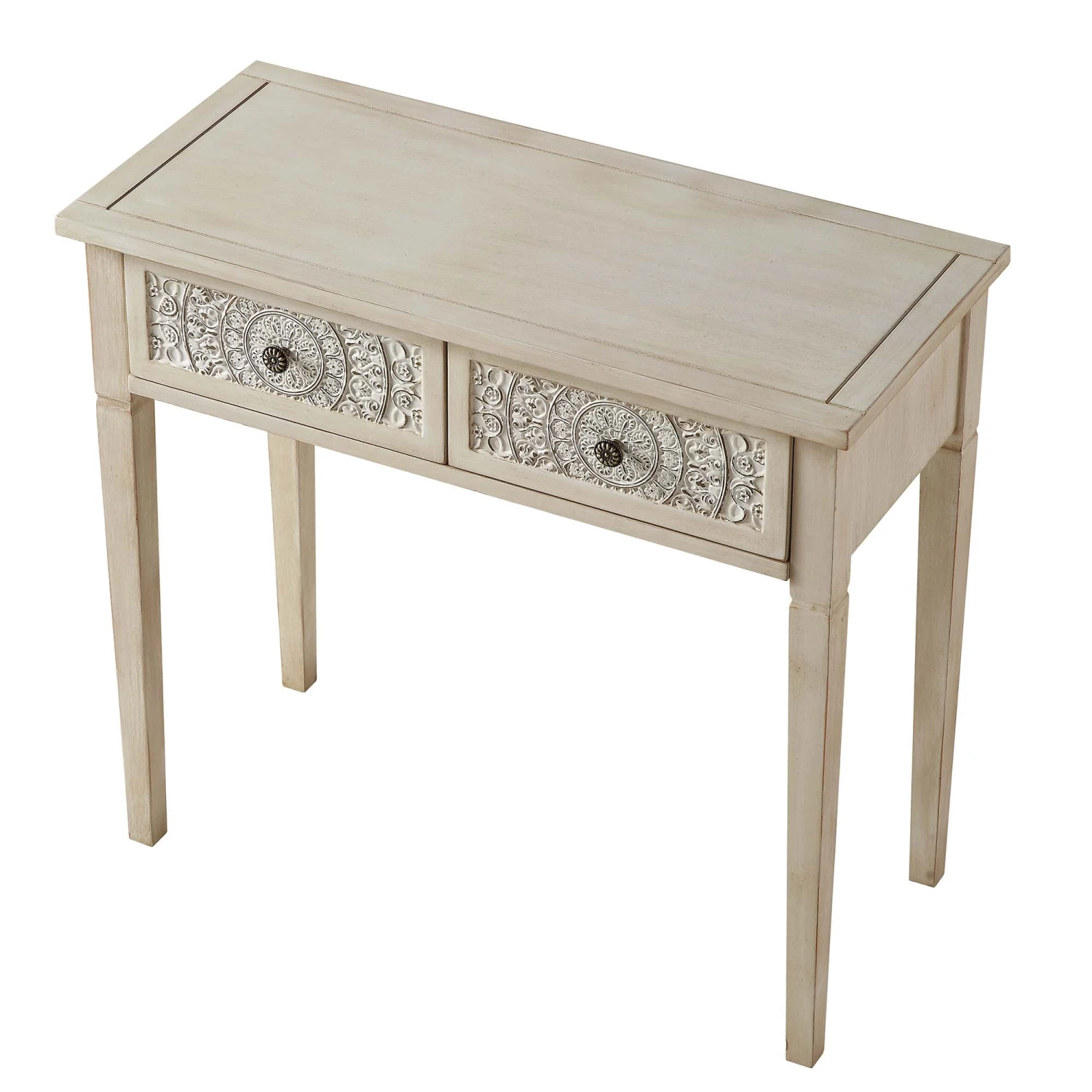 Chantilly Whitewashed Carved Console/ Dressing Table 7 Chantilly Whitewashed Carved Console/ Dressing Table - Image 7
