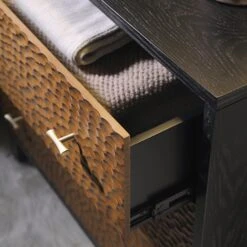 Bianca Chip Carved 3 Drawer Chest, Antique Bronze & Black 15 Bianca Chip Carved 3 Drawer Chest, Antique Bronze & Black -Daals Store XXCOD 008 GOLD BLACK scene2