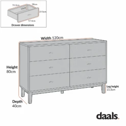 Bianca Chip Carved 6 Drawer Chest, Antique Bronze & Black 15 Bianca Chip Carved 6 Drawer Chest, Antique Bronze & Black -Daals Store XXCOD 010 CHART 1