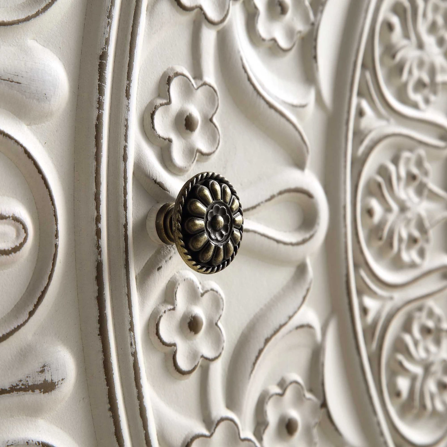 Chantilly Whitewashed Carved 3 Over 4 Drawer Chest 12 Chantilly Whitewashed Carved 3 Over 4 Drawer Chest - Image 12