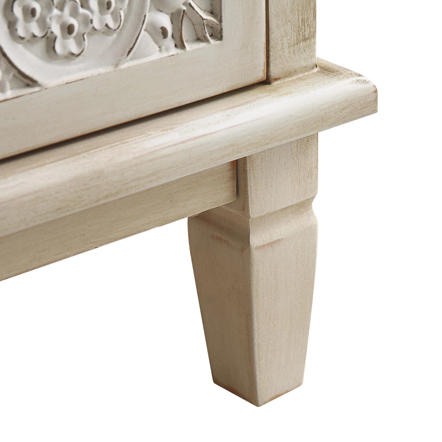 Chantilly Whitewashed Carved 3 Over 4 Drawer Chest 14 Chantilly Whitewashed Carved 3 Over 4 Drawer Chest - Image 14