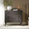 Thalia Concave Chest Of Drawers, Silver Oak