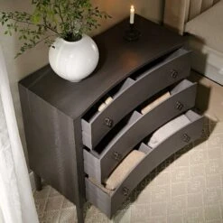 Thalia Concave Chest Of Drawers, Silver Oak -Daals Store XXCOD 023 SILVEROAK scene2