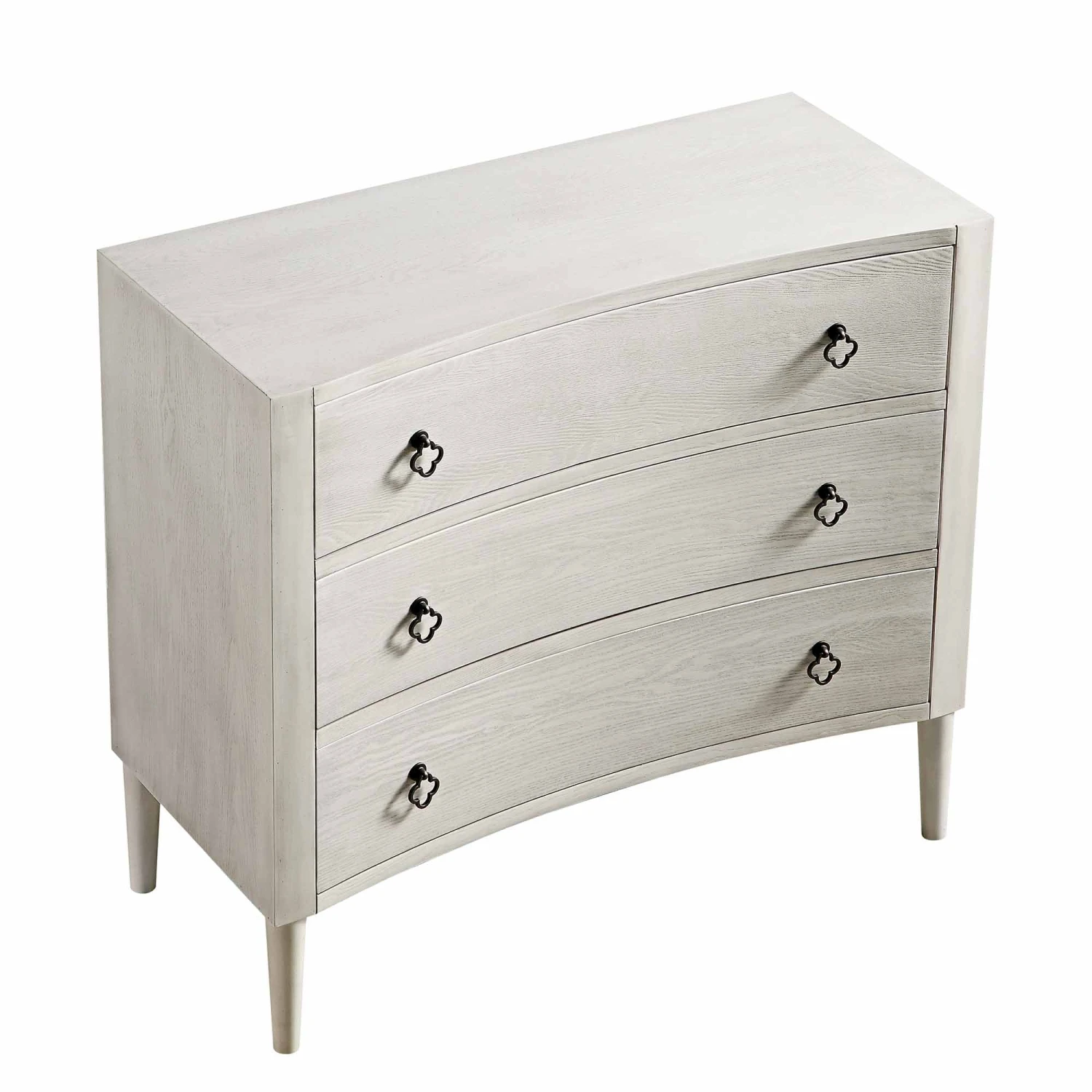 Thalia Concave Chest Of Drawers, Washed White 9 Thalia Concave Chest Of Drawers, Washed White - Image 9