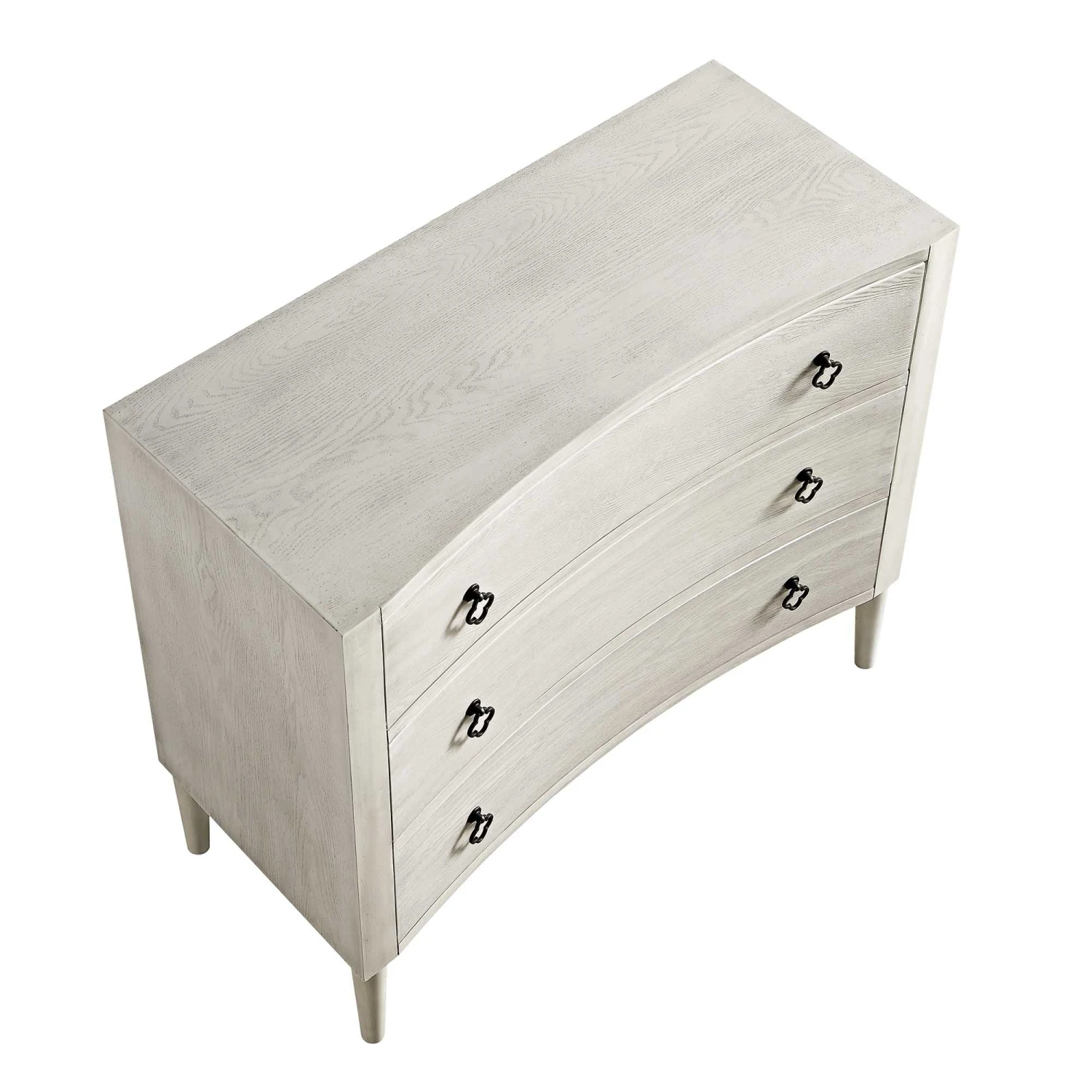 Thalia Concave Chest Of Drawers, Washed White 10 Thalia Concave Chest Of Drawers, Washed White - Image 10