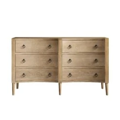 Thalia Concave Double Chest Of Drawers, Natural -Daals Store XXCOD 024 NAT WB1
