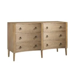 Thalia Concave Double Chest Of Drawers, Natural -Daals Store XXCOD 024 NAT WB2