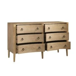 Thalia Concave Double Chest Of Drawers, Natural -Daals Store XXCOD 024 NAT WB3