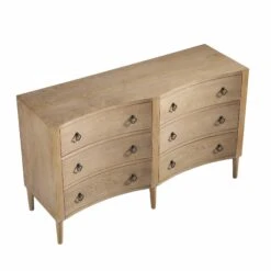 Thalia Concave Double Chest Of Drawers, Natural -Daals Store XXCOD 024 NAT WB4