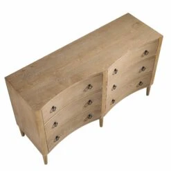 Thalia Concave Double Chest Of Drawers, Natural -Daals Store XXCOD 024 NAT WB5
