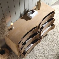 Thalia Concave Double Chest Of Drawers, Natural -Daals Store XXCOD 024 NAT scene2