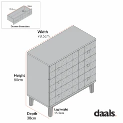 Gibbs Chest Of 3 Drawers, Natural 18 Gibbs Chest Of 3 Drawers, Natural -Daals Store XXCOD 026 CHART