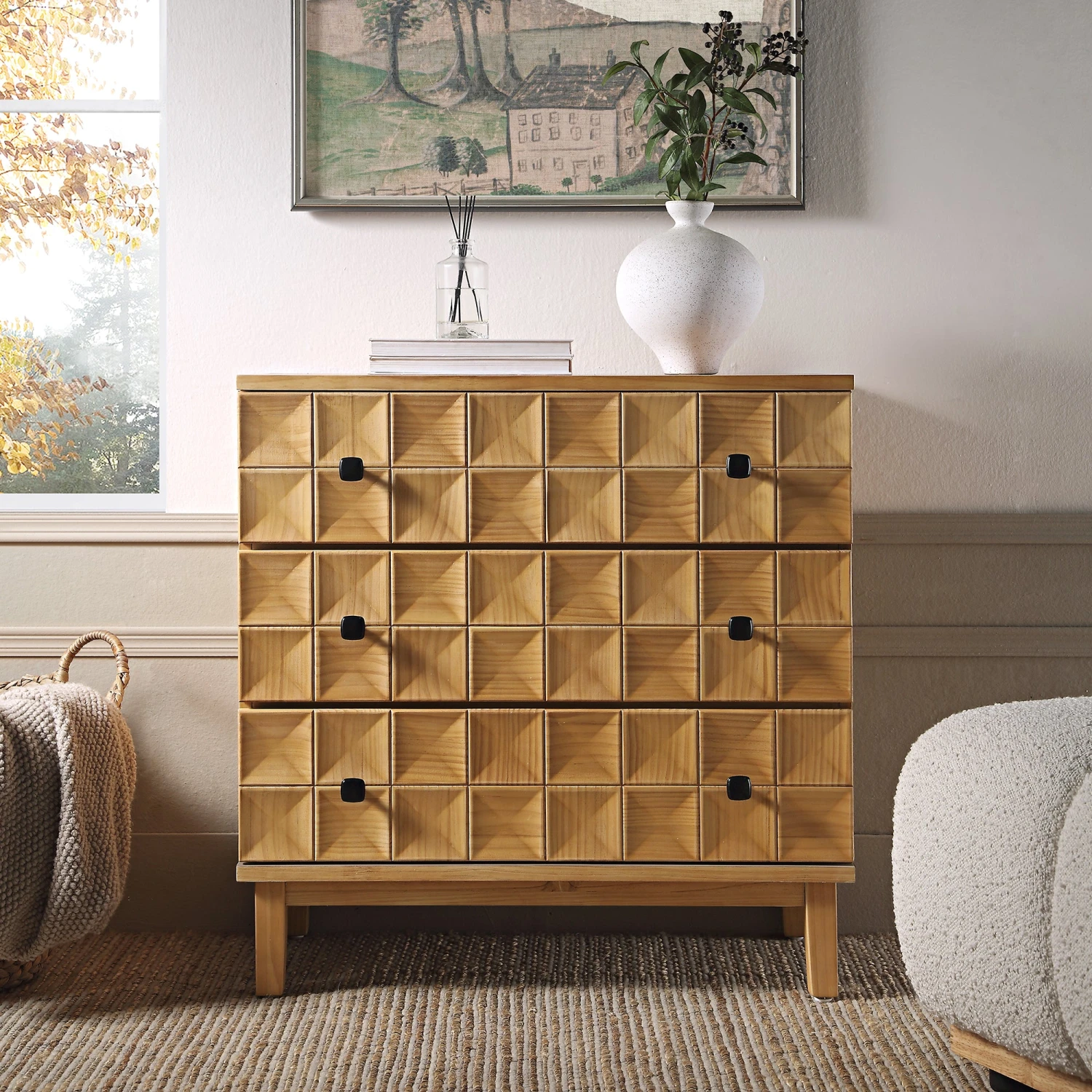 Gibbs Chest Of 3 Drawers, Natural 1 Gibbs Chest Of 3 Drawers, Natural