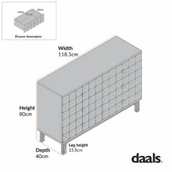 Gibbs Chest Of 6 Drawers, Natural 20 Gibbs Chest Of 6 Drawers, Natural -Daals Store XXCOD 027 CHART
