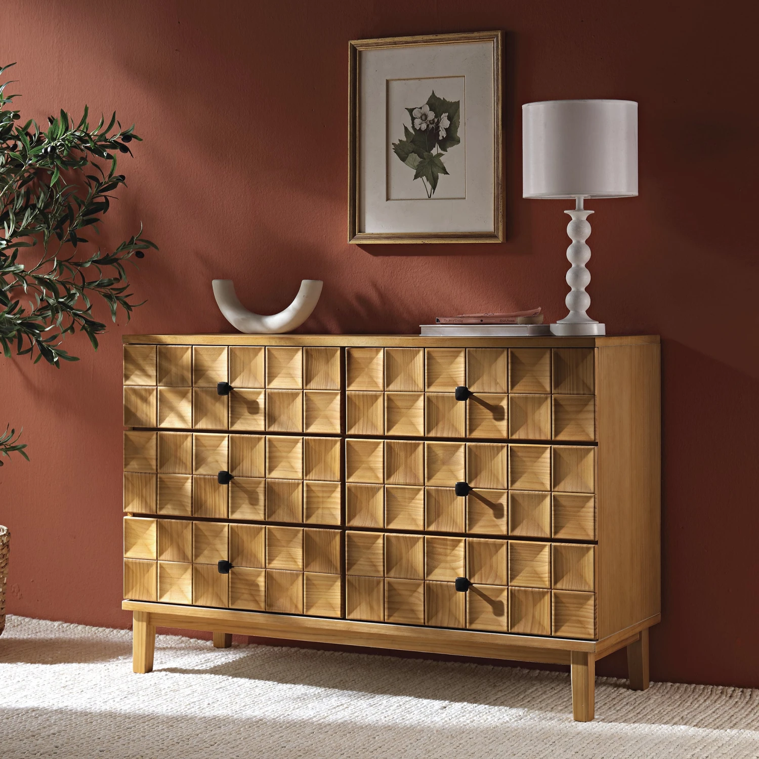 Gibbs Chest Of 6 Drawers, Natural 2 Gibbs Chest Of 6 Drawers, Natural - Image 2
