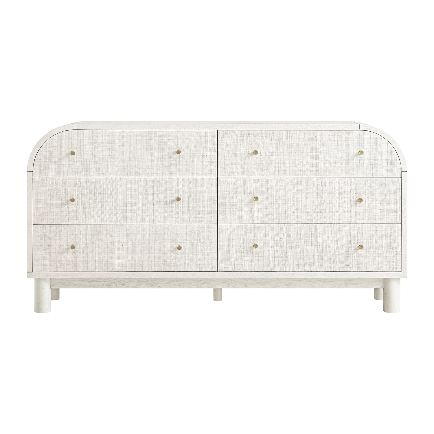 Maude Chest Of 6 Drawers, Washed White Ash With Raffia 1 Maude Chest Of 6 Drawers, Washed White Ash With Raffia