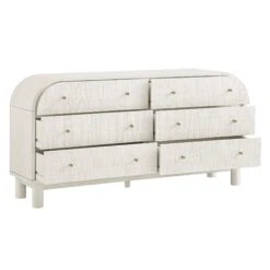 Maude Chest Of 6 Drawers, Washed White Ash With Raffia 12 Maude Chest Of 6 Drawers, Washed White Ash With Raffia -Daals Store XXCOD 033 WHITE RAF WB3