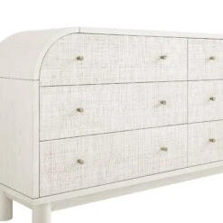 Maude Chest Of 6 Drawers, Washed White Ash With Raffia 16 Maude Chest Of 6 Drawers, Washed White Ash With Raffia -Daals Store XXCOD 033 WHITE RAF detail1