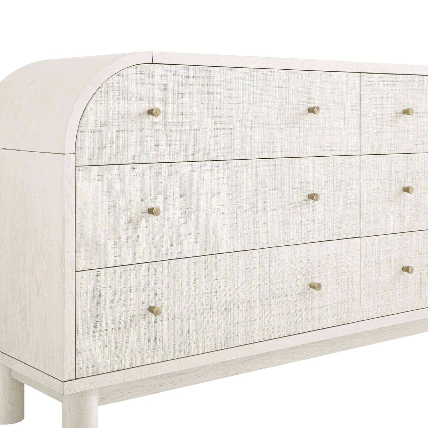 Maude Chest Of 6 Drawers, Washed White Ash With Raffia 8 Maude Chest Of 6 Drawers, Washed White Ash With Raffia - Image 8