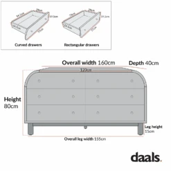 Maude Chest Of 6 Drawers, Washed White Ash 20 Maude Chest Of 6 Drawers, Washed White Ash -Daals Store XXCOD 034 CHART 1